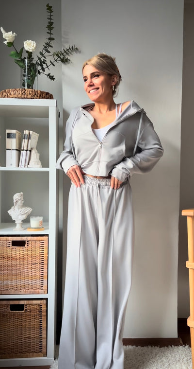 EŞOFMAN TAKIM (GRİ) (PALAZZO)