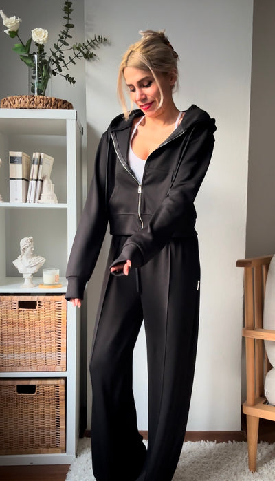 EŞOFMAN TAKIM (SİYAH) (PALAZZO)